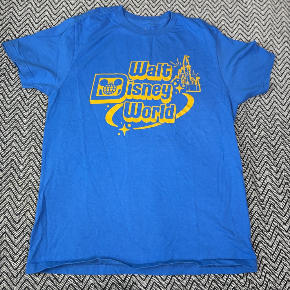 Walt Disney World Blue & Yellow Retro T Shirt